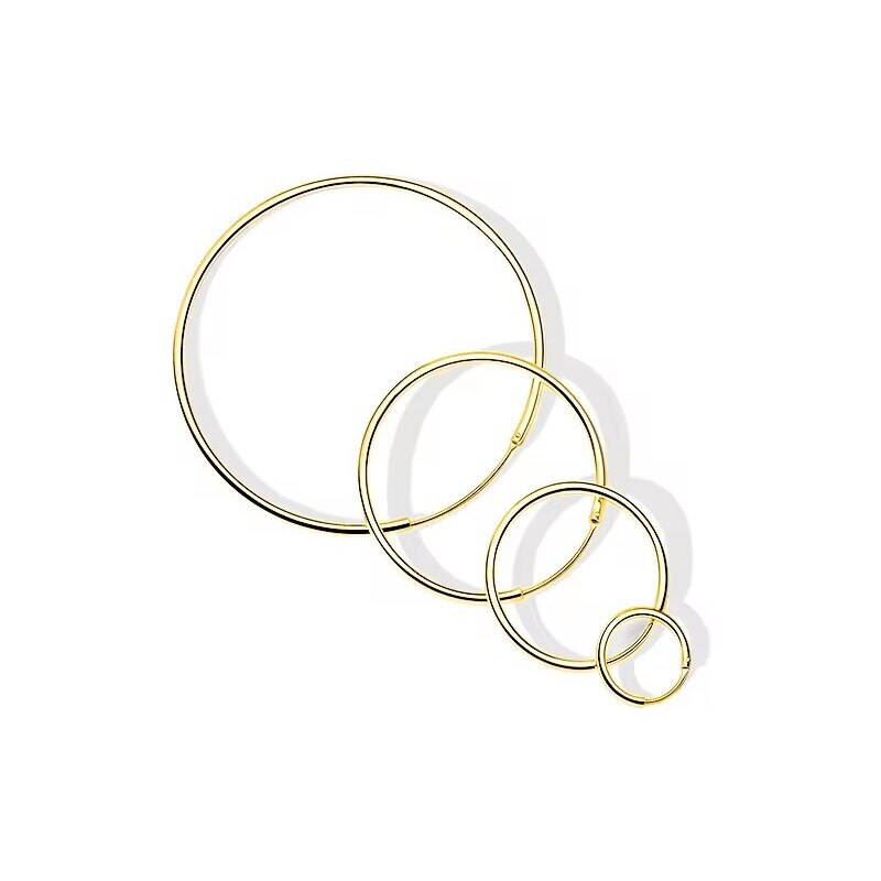 MAJYA Strieborné náušnice DARINA 20 mm pozlátené 10995 64581945