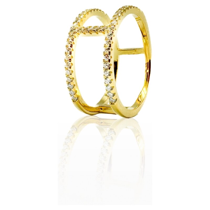 MAJYA Strieborný prsteň SAMANTHA pozlátený 11001/6 64581984