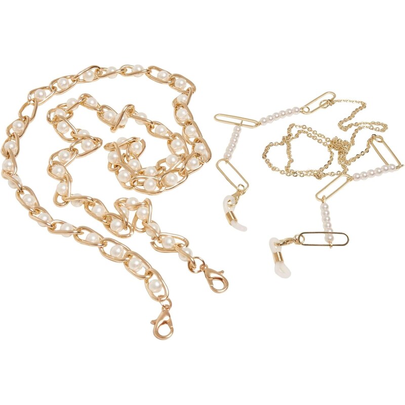 Urban Classics Retiazka zlatá / perlovo biela 54229852