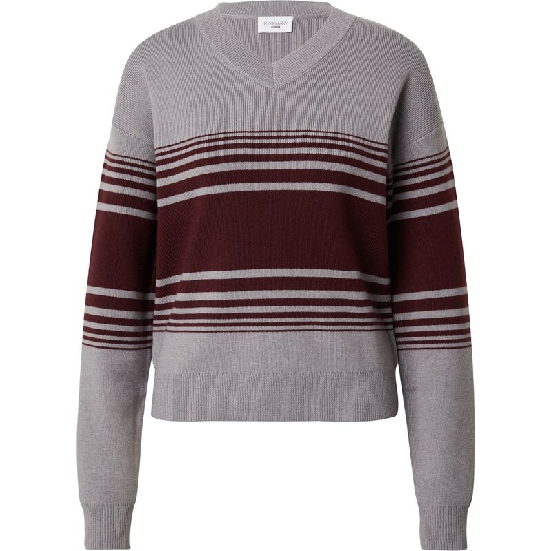 ABOUT YOU x Toni Garrn Sveter Penelope sivá / červená 54263899