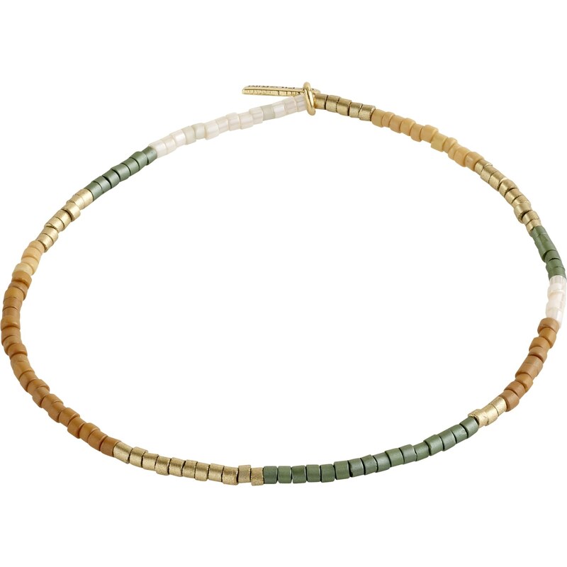 Pilgrim Náramok Alison farba ťavej srsti / zlatá / zelená / perlovo 54287914