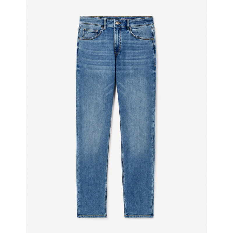 Modré pánske straight fit džínsy Celio C15 Stlmaille 54805829