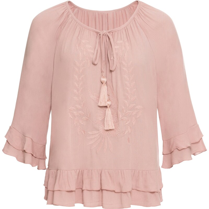 bonprix Tunika z mäkkej viskózy, farba ružová 53338733