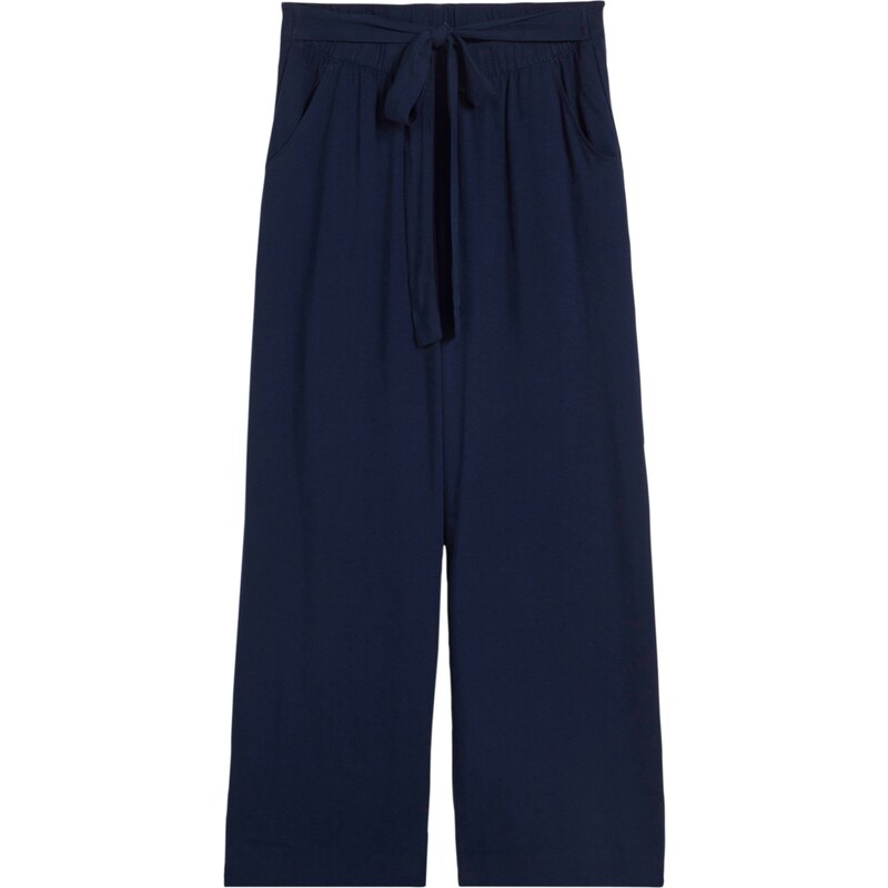 bonprix Palazzo nohavice z jemnej viskózy, farba modrá 49697159
