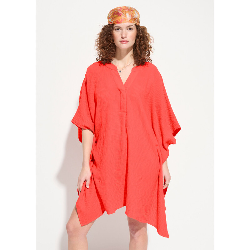 bonprix Plážová tunika zo vzdušného mušelínu, farba oranžová 50747893
