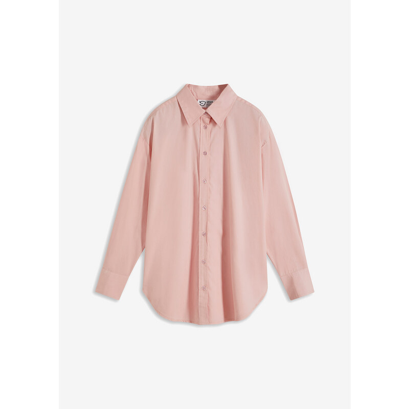 bonprix Košeľa, oversized, na gombičky, z čistej bavlny, farba ružová 50408253