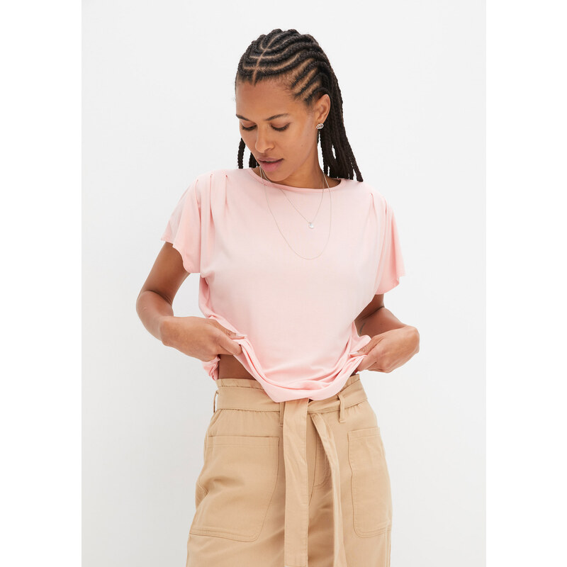 bonprix Tričko z jemnej viskózy, farba ružová 50408587