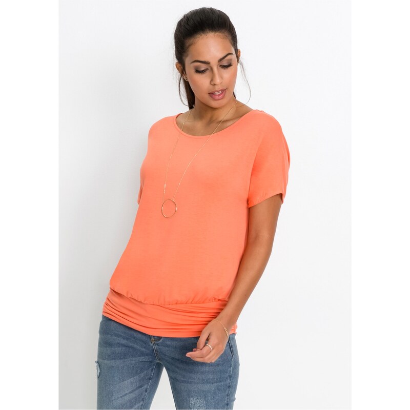 bonprix Tričko z mäkkého viskózového mixu, farba oranžová 44741205