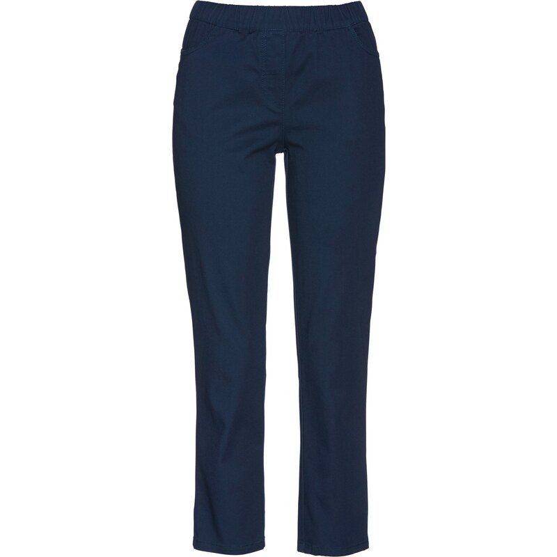 bonprix 7/8 nohavice bez zapínania so strečom, farba modrá 44742446