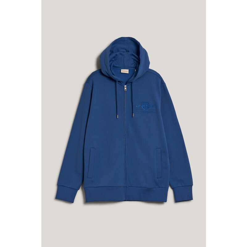 MIKINA GANT REG TONAL SHIELD FULL ZIP HOODIE RICH BLUE 52426786
