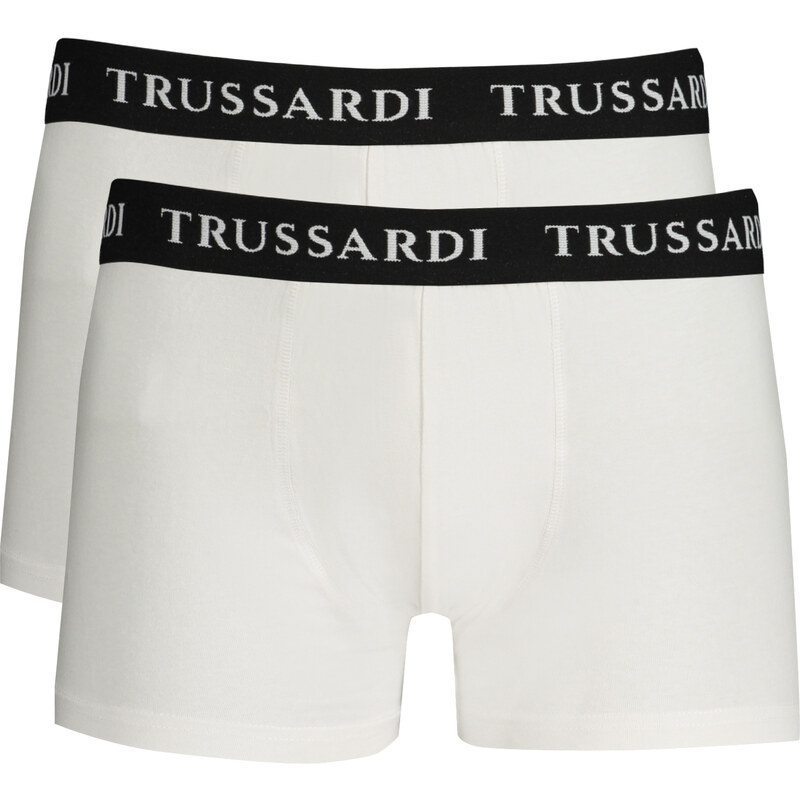 Pánske biele boxerky Trussardi 64703954