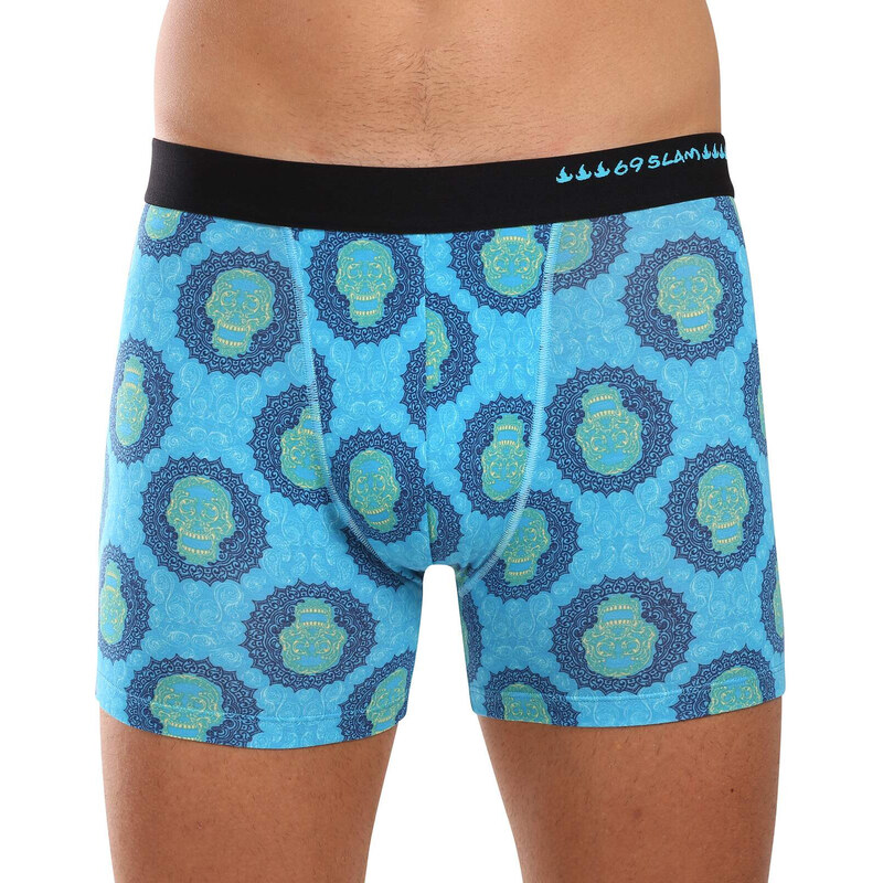 Pánske boxerky 69SLAM fit bamboo SKULL MANDALA (MPBSKM-BB) 54508092