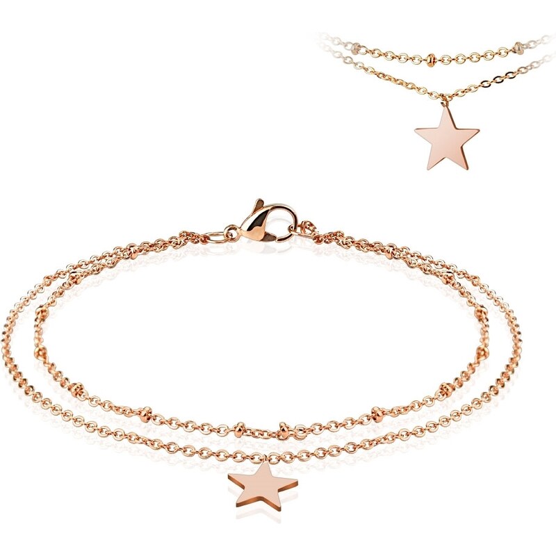 Šperky4U Pozlátená oceľová retiazka na nohu RN1150 54549717