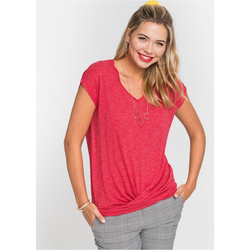 bonprix Tričko z viskózového mixu, farba červená 44789530