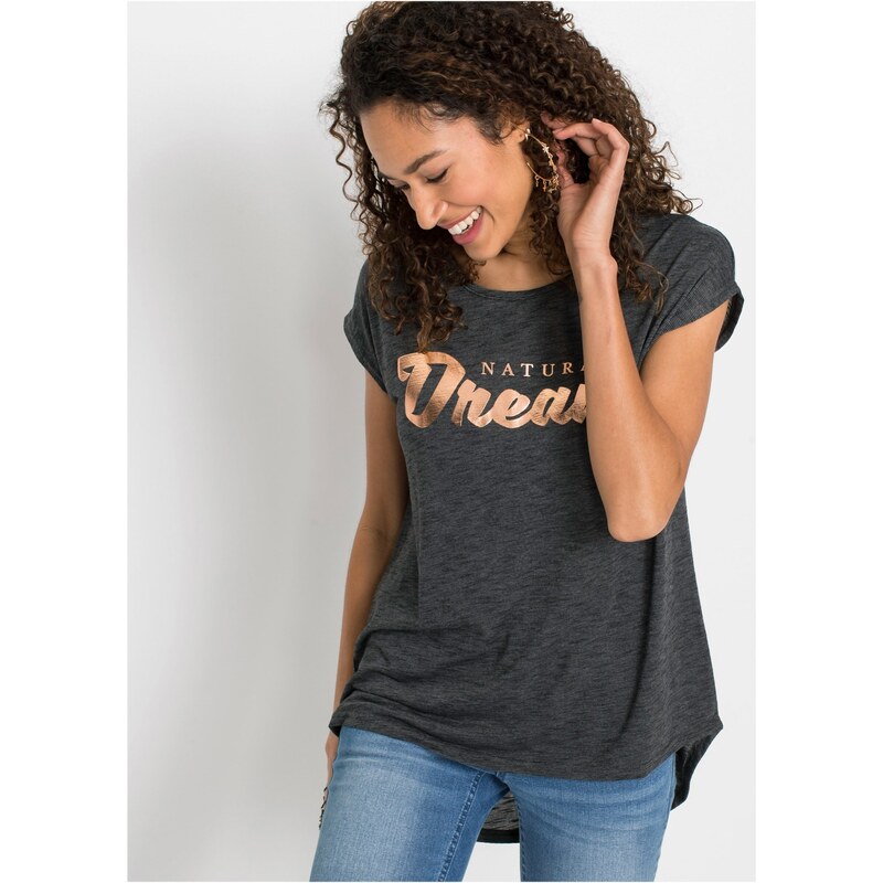 bonprix Dlhé tričko z viskózového mixu, farba čierna 44790647