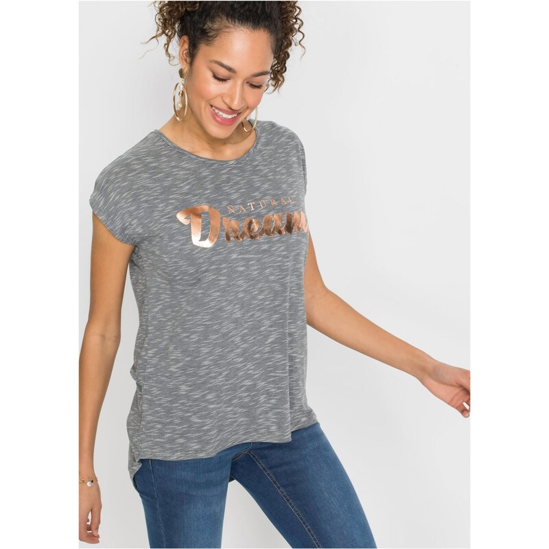 bonprix Dlhé tričko z viskózového mixu, farba šedá 44880484