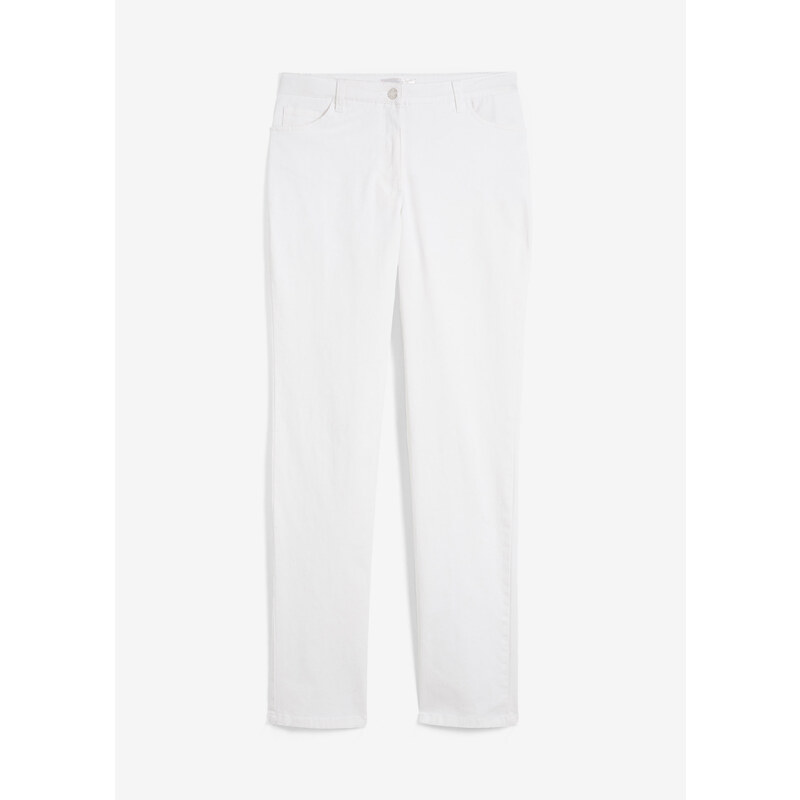 bonprix Strečové nohavice, farba biela 44767740