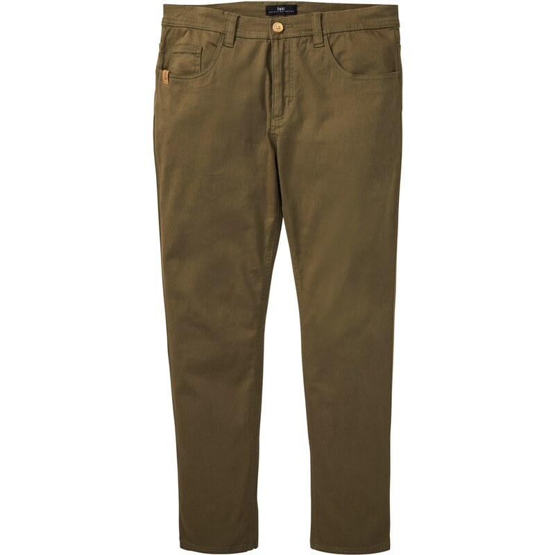 bonprix Strečové nohavice, Regular Fit, rovné, farba zelená 44794395