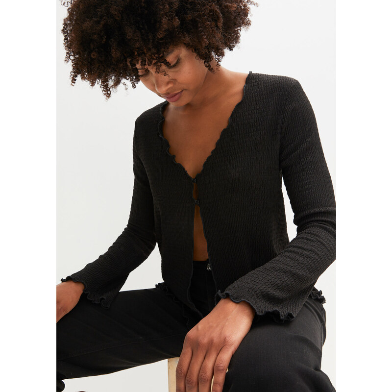 bonprix Úpletový sveter, farba čierna 45029105