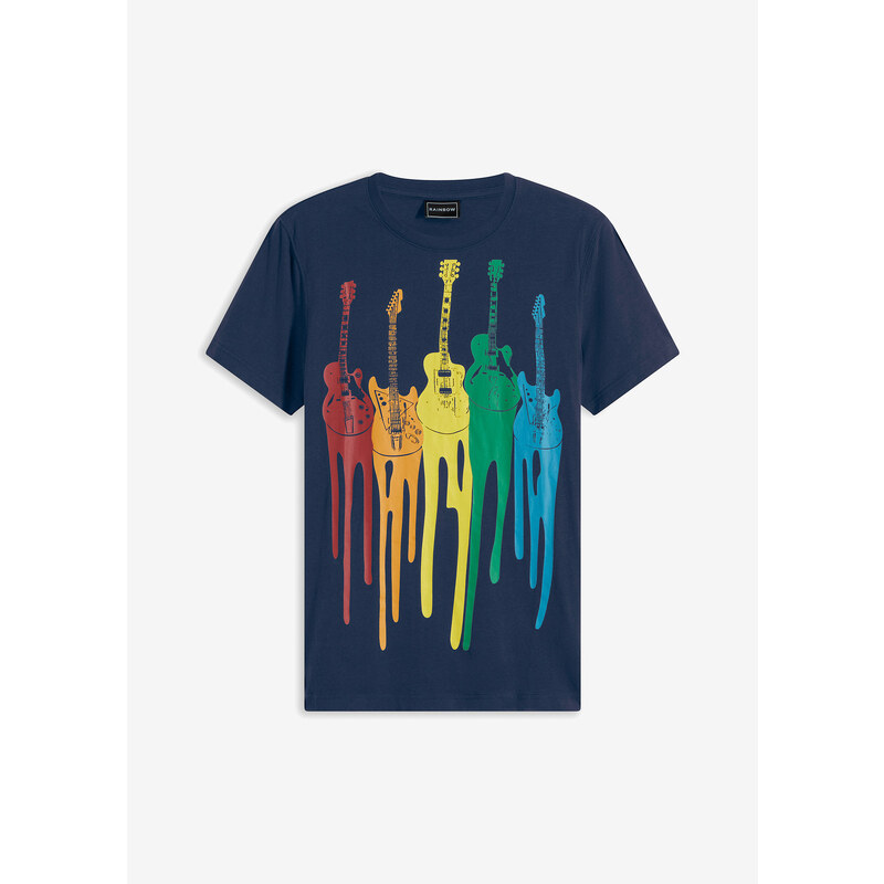 bonprix Tričko Slim Fit, z čistej bavlny, farba modrá 44740934