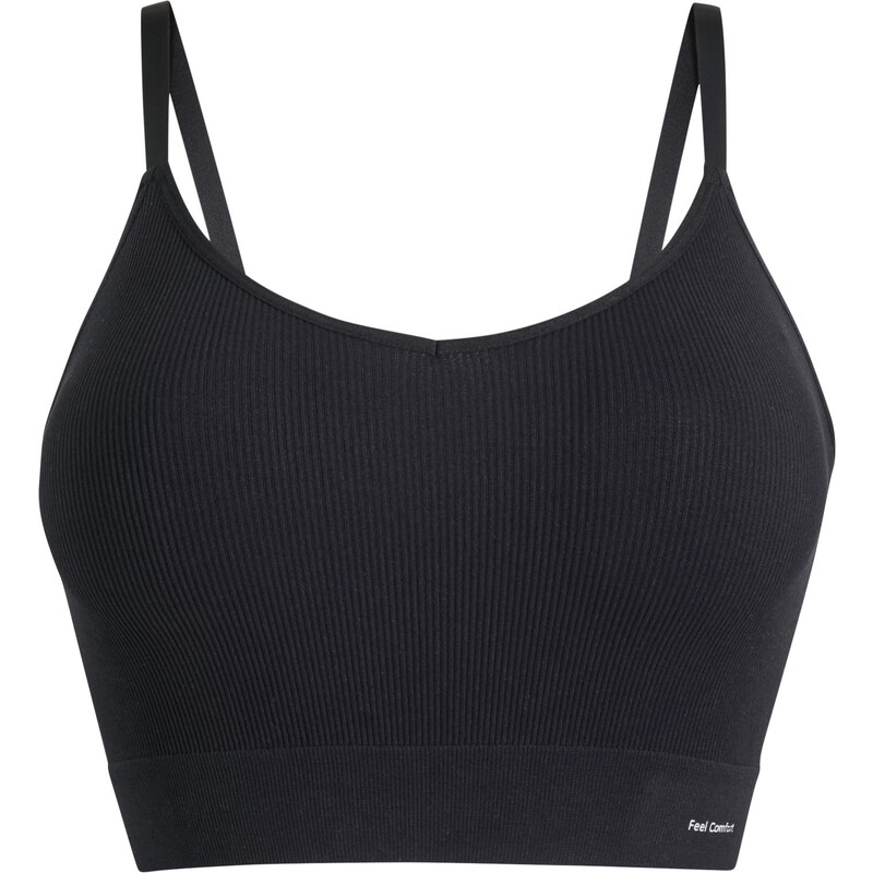 bonprix Krátky podprsenkový top Feel Comfort, Seamless, farba čierna 49696961