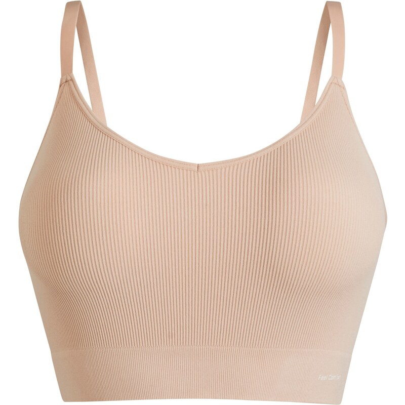 bonprix Krátky podprsenkový top Feel Comfort, Seamless, farba béžová 49696952