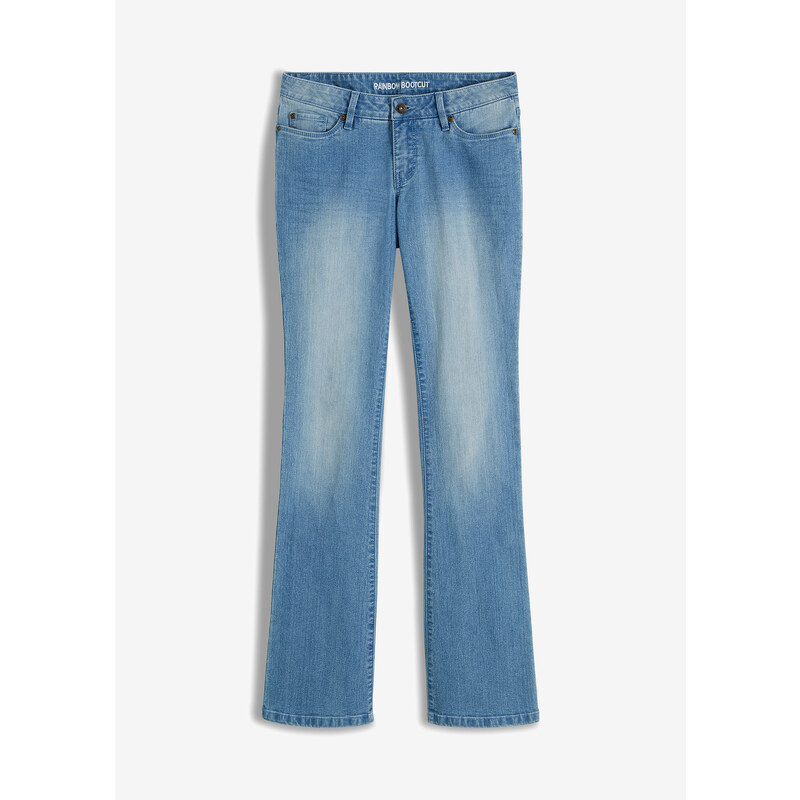 bonprix Džínsy bootcut, Mid Waist, strečové, farba modrá 44741671