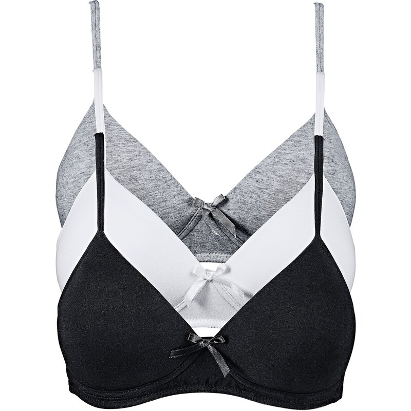 bonprix Vystužená podprsenka bez kostíc, s bio bavlnou (3ks v balení), 44742736