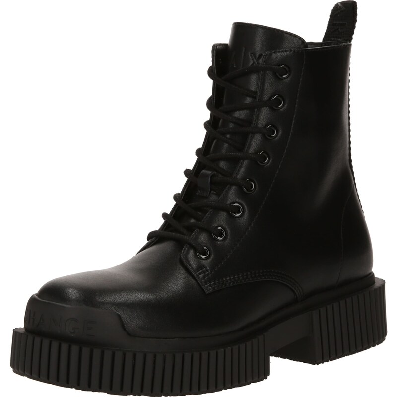 ARMANI EXCHANGE Šnurovacie členkové čižmy čierna 54639429