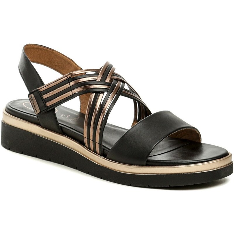 Tamaris Comfort 8-58707-42 čierne dámske nadmerné sandále 54741470