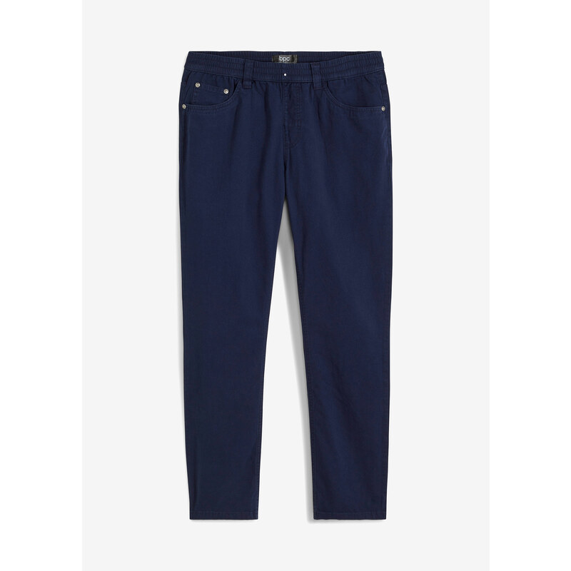 bonprix Nohavice bez zapínania, Regular Fit, rovné, farba modrá 49697281