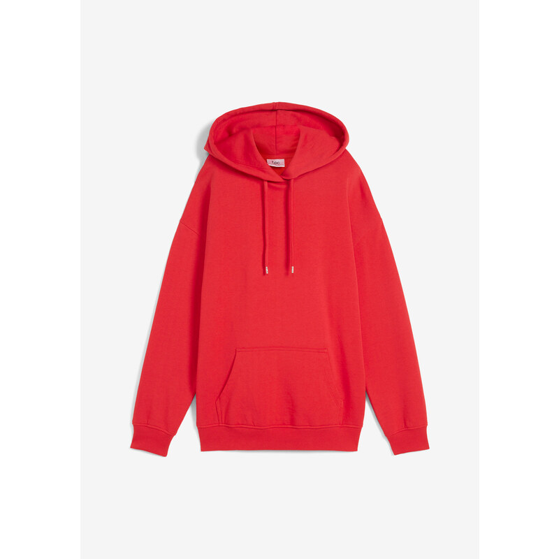 bonprix Mikina s kapucňou, oversize, farba červená 49697395