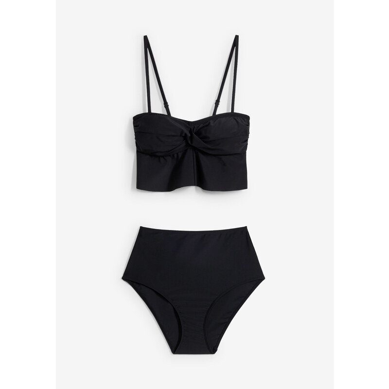 bonprix Bikiny bandeau (2-dielne), farba čierna 54741836