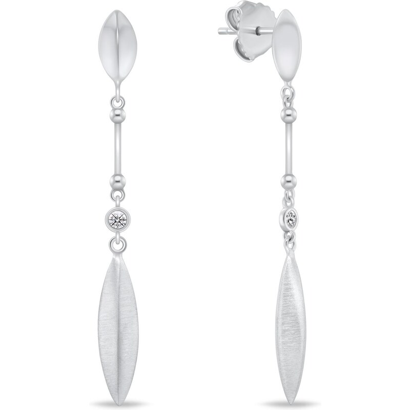 Brilio Silver Štýlové dlhé strieborné náušnice EA1037W 66585305