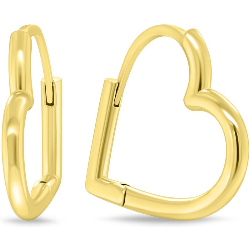 Brilio Silver Romantické pozlátené náušnice v tvare sŕdc EA1040Y 66579320