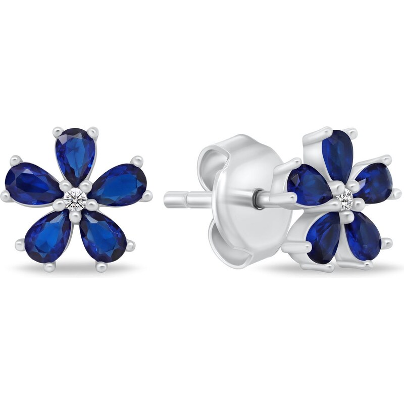 Brilio Silver Trblietavé strieborné náušnice Kytičky EA1034WB 66614017