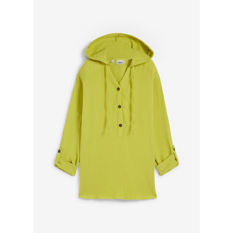 bonprix Blúzka zo vzdušného mušelínu, farba zelená 49697726