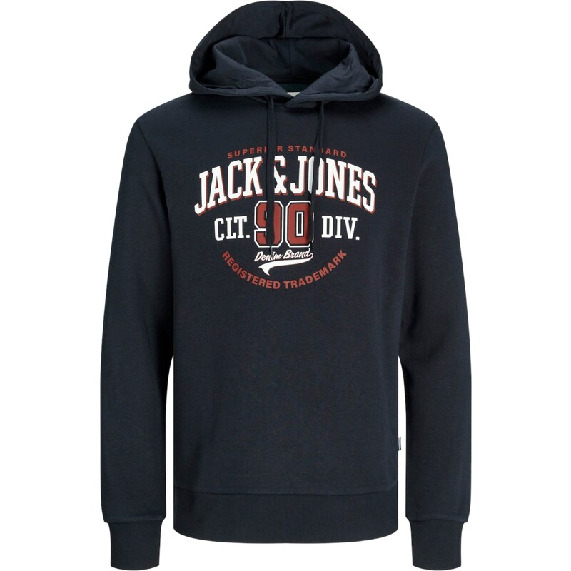 JACK & JONES Mikina námornícka modrá / karmínovo červená / biela 54800486
