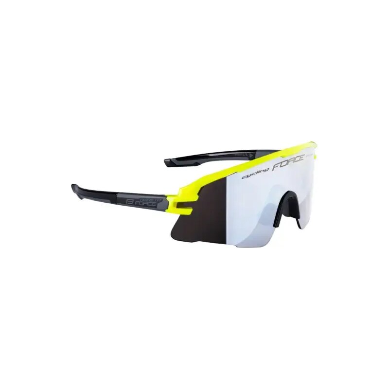 Force Ambient cyklistické okuliare fluo/sivé, čierne zrkadlové sklá 48450626