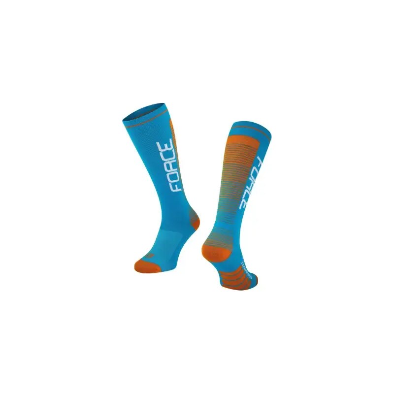 E-shop Kompresné ponožky Force Compress Blue/Orange vel. S - M (36 - 41