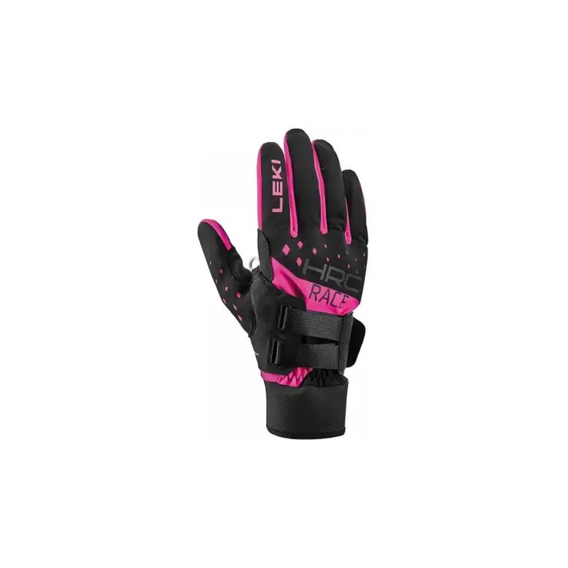 Leki HRC Race Shark bežecké rukavice Black/Pink vel. 7.5 48452221