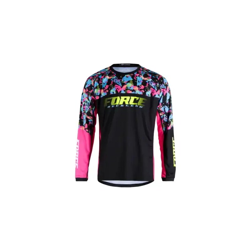 E-shop Force Reckless unisex dres s dlhým rukávom black/pink/fluo vel.