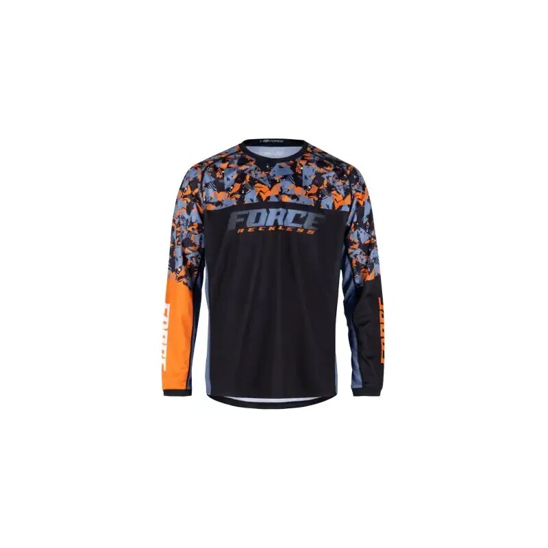 E-shop Force Reckless unisex dres dlhý rukáv čierna/oranžová vel. L