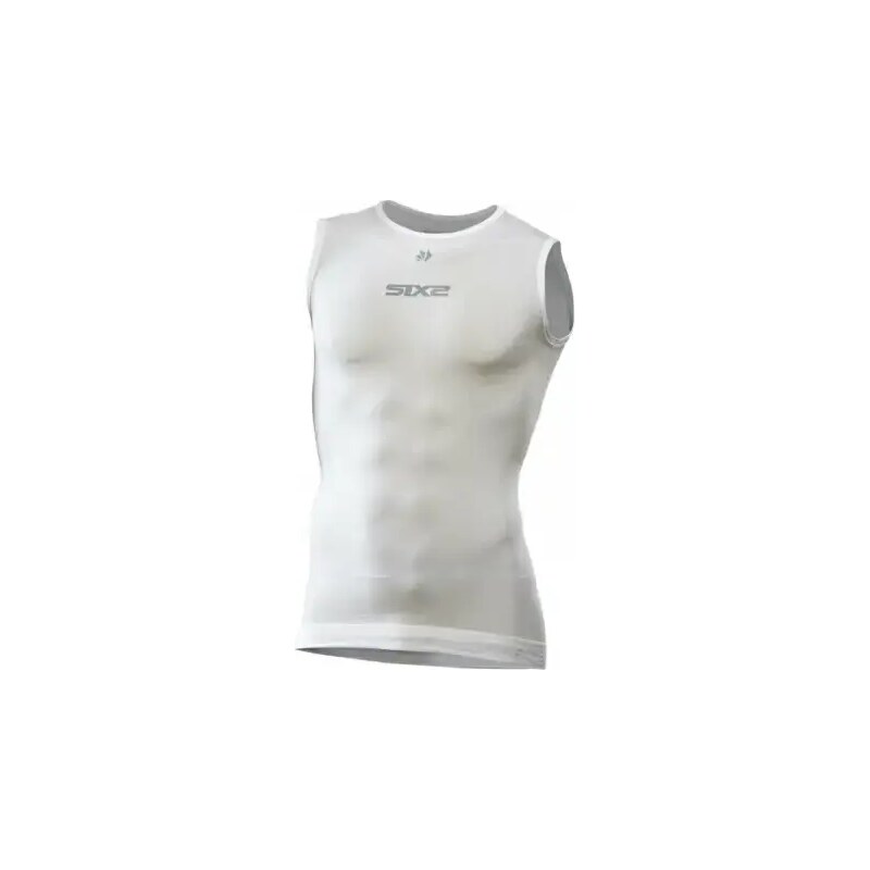 E-shop SIXS SML BT funkčné tričko bez rukávov biela vel. 3XL/4XL