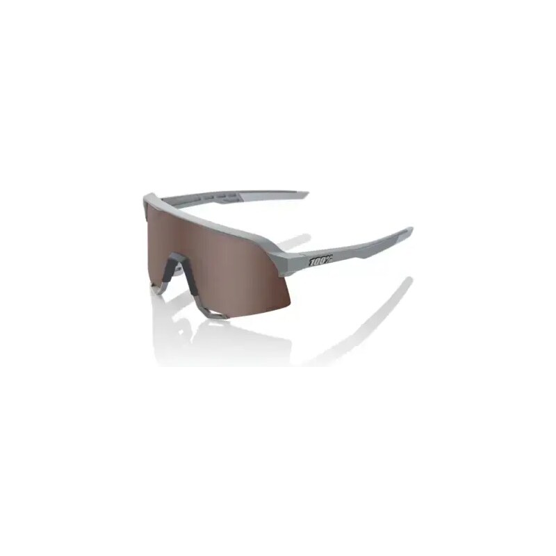 100% S3 okuliare Soft Tact Stone Grey/HiPER Crimson Silver Mirror Lens 48455525