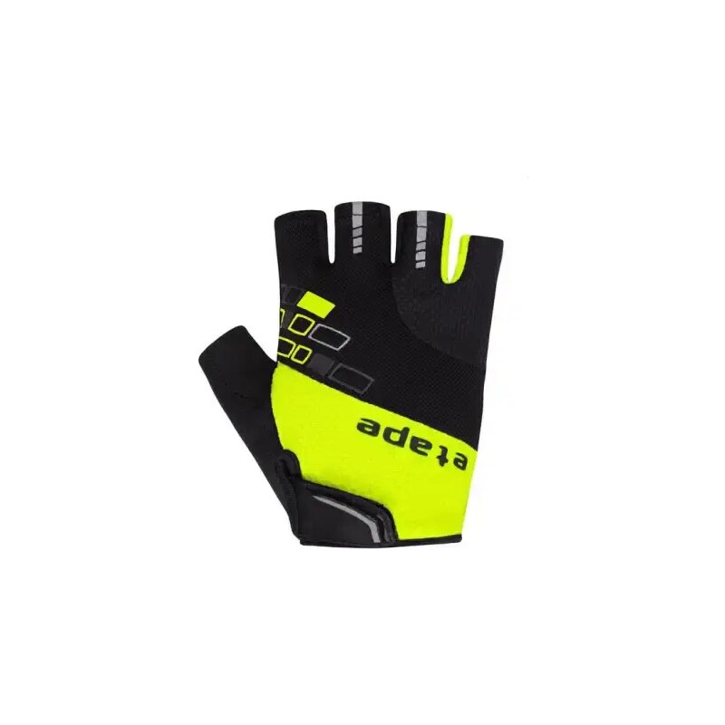 E-shop Etape Winner pánske rukavice čierna/žltá fluo vel. XL