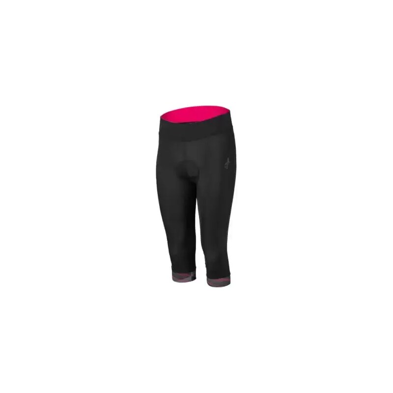 E-shop Etape Livia dámske 3/4 nohavice s vložkou čierna/ružová vel. S