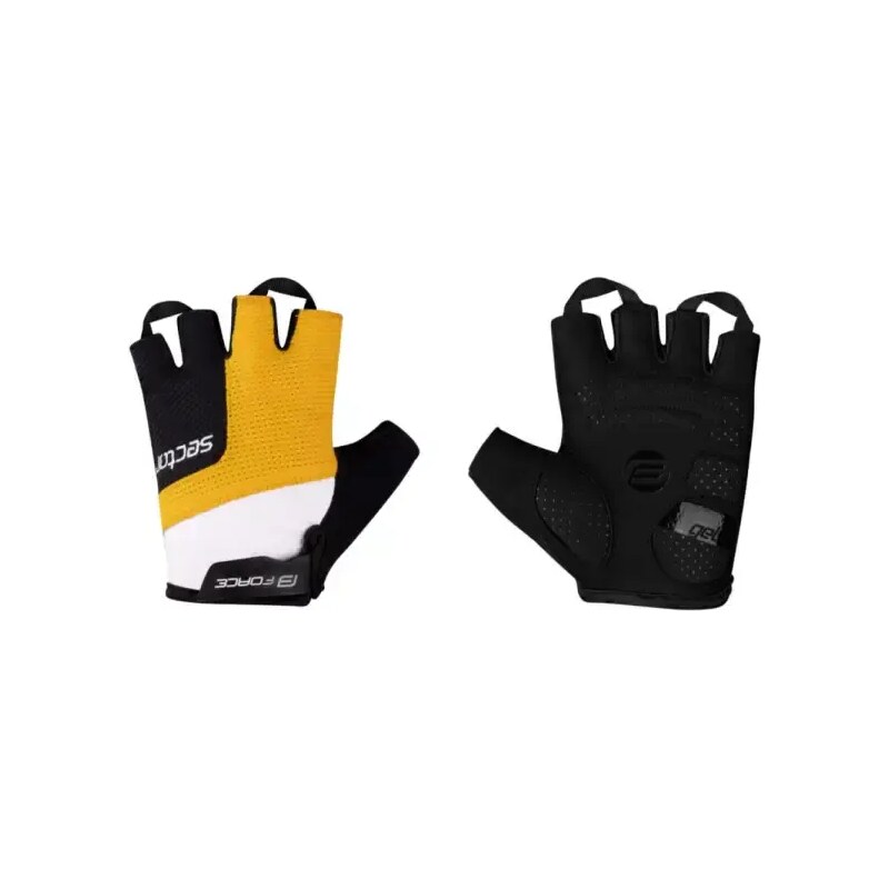 E-shop Force Sector unisex gélové rukavice čierna/žltá vel. S