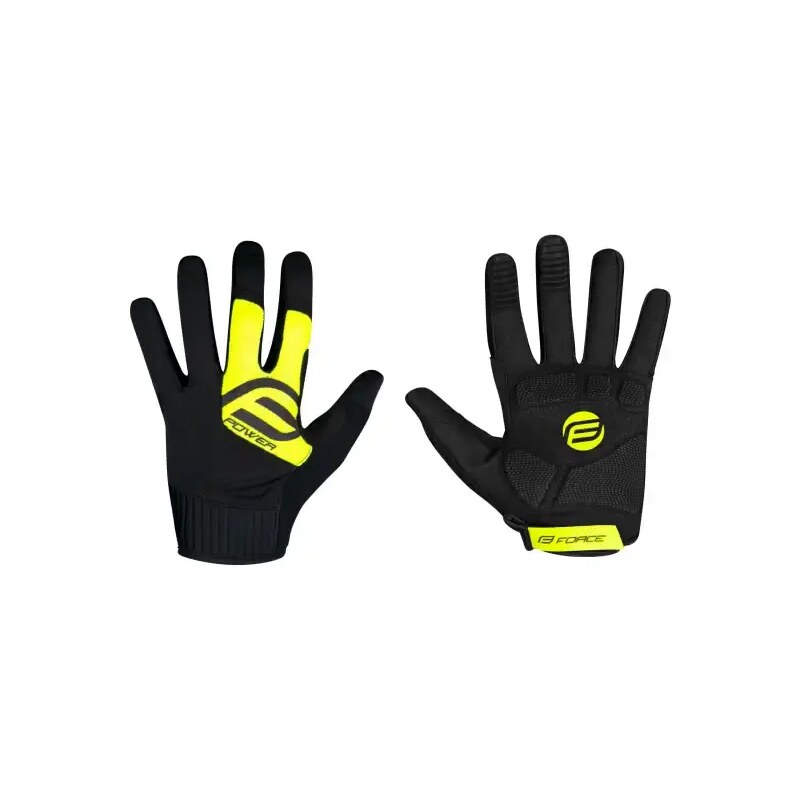 E-shop Force MTB Power rukavice čierna/fluo vel.M