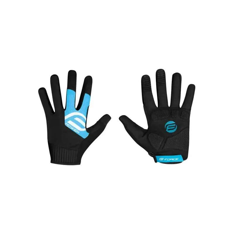 E-shop Force MTB Power rukavice čierna/modrá vel.M